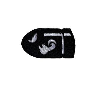 Super Mario Bros Angry Bullet Bill Character Embroidered Patch